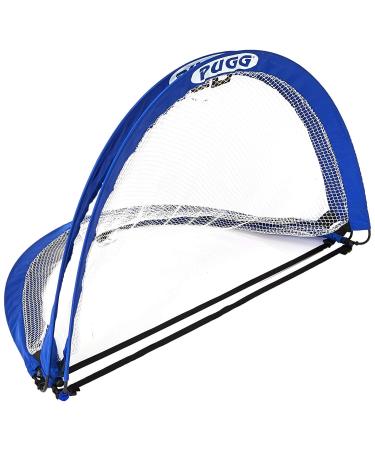 PUGG 4 Foot Pop Up Soccer Goal - Portable Training Futsal Football Net - The Original Pickup Game Goal (Two Goals & Bag)
