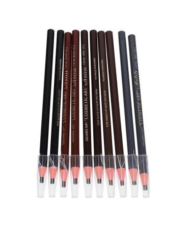 Healeved 10pcs Eyebrow Pencil Brow Pens Micro for Face Pro Tools Debarking Tool Makeup Pens Paper