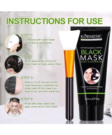 Blackhead Remover Mask - Charcoal Peel Off Face Mask for Pore Cleansing & Skin Care 100g | Unisex Blackhead Treatment - Buy Online on SooperMarket.com