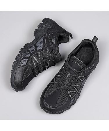 Men's Waterproof Outdoor Fitness Shoes - Non-Slip Elegant Gym Sneakers for Running & Walking - Black 46 EU - Buy Online on SooperMarket.com