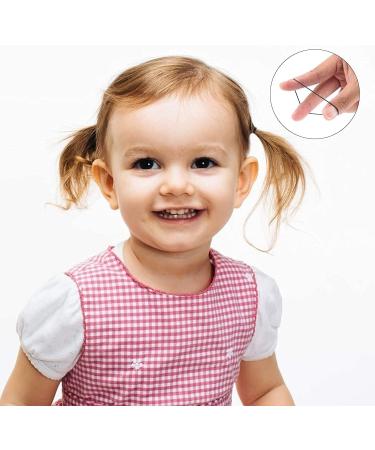 300PCs Transparent Mini Elastic Hair Ties - Perfect for Children's Hair Wedding Styles & More (Black) - Buy Online on SooperMarket.com