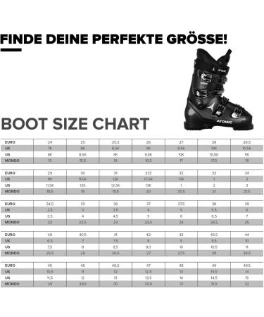 Atomic Hawx Prime Ski Boots - Alpine Black - 3D Ankle & Heel for Precision Fit - Ideal Middle-Wide Ski Boots for Beginners 29/29.5 - Buy Online on SooperMarket.com