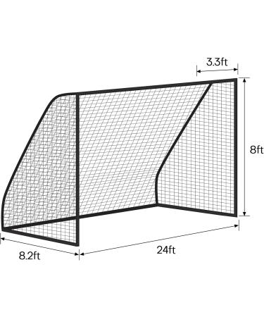 Soccer Goal Net 24x8FT-2.5mm Polyethylene Training Nets | Full Size | Post Not Included - Buy Online on SooperMarket.com
