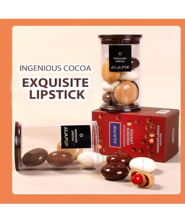 Chocolate Lipstick Set: 8 Waterproof Mini Capsule Pills in Matte Velvet Finish for Women - Buy Online on SooperMarket.com