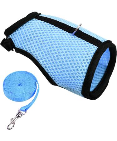 Tibapla Adjustable Rabbit Dishes & Leash for Small Pets - Mesh Bunny & Kitty Dish (Medium Blue) - Buy Online on SooperMarket.com