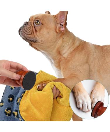 Lazy Dog Nail File & Trimmer - Ergonomic Wood Design with Replaceable Sandpaper & Cleaning Brush for Stress-Free Pet Grooming - Buy Online on SooperMarket.com