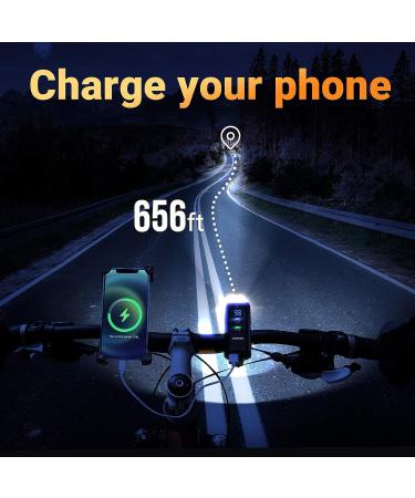 Super Bright 10000 Lumens USB Rechargeable Bike Light Front | IP65 Waterproof, 13 Lighting Modes | Perfect for All Road, Mountain Night Riding - Buy Online on SooperMarket.com
