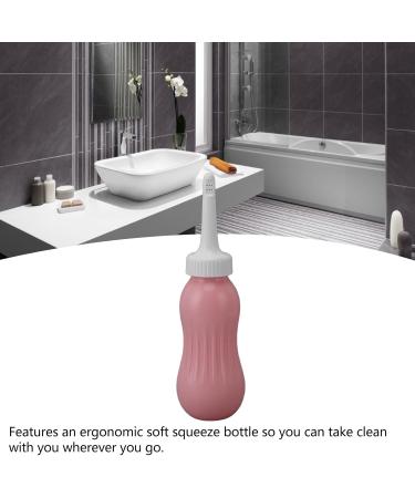 Hiraith Portable Bidet Sprayer - 500ml Silicone Power Spray Enema Bulb for Travel (Peach Pink) | Best Travel Bidet for Hygiene - Buy Online on SooperMarket.com