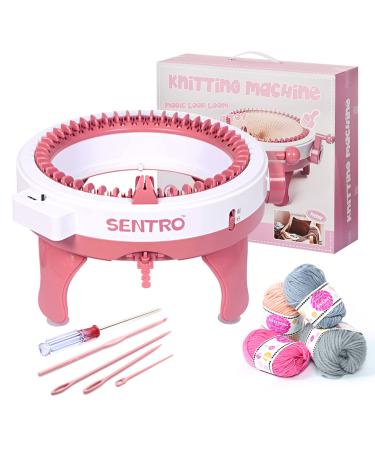 Knitting Machine 48 Needles Knitting Machine Smart Weaving Loom Round Knitting Machines with Row Counter for Adults or Kids DIY Knit Loom Machine Kit for Hat Scarves Gloves Socks