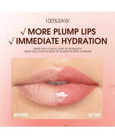 2Pack Hydrating Lip Glow Oil - Plumping Lip Tint, Glossy Balm Set - Strawberry + Cherry - Buy Online on SooperMarket.com
