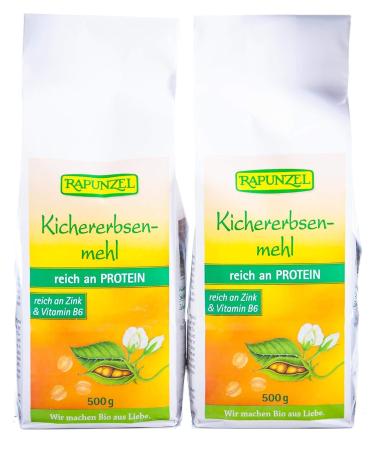Rapunzel Organic Chickpea Flour Roasted 500g (Pack of 2) - Premium Gluten-Free Legume Flour for Cooking & Baking - Buy Online on SooperMarket.com