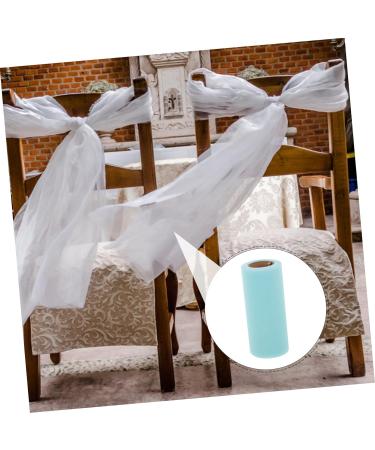 STOBOK 1 roll Supply Decorative Home Party Ribbon Wrapping Skirt Tulle Decor of Wedding Polyester DIY 2200X15cm White - Buy Online on SooperMarket.com
