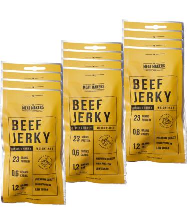The Meat Makers - Beef Jery Sport (12x40g) Ginger and Homey |High quality meat snack high protein content low -calorie low fat content snacks.Ideal for sports picnic on the go in the 4th Ginger & Honey office
