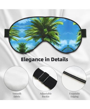Buy SSIMOO Summer Palm Tree Sleep Mask - Adjustable Breathable Fashionable Eye Mask for Comfortable Sleep | International Shipping Available - Buy Online on SooperMarket.com