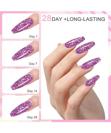 28g Pink Glitter Acrylic Nail Powder for French Manicure - HJ-NAP017-No.43 - Buy Online on SooperMarket.com