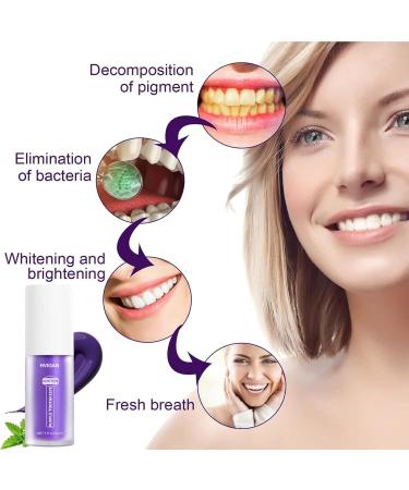 Purple Teeth Whitening Toothpaste - V34 Color Corrector Gel 30ml for White Teeth & Gum Repair - International Shipping - Buy Online on SooperMarket.com