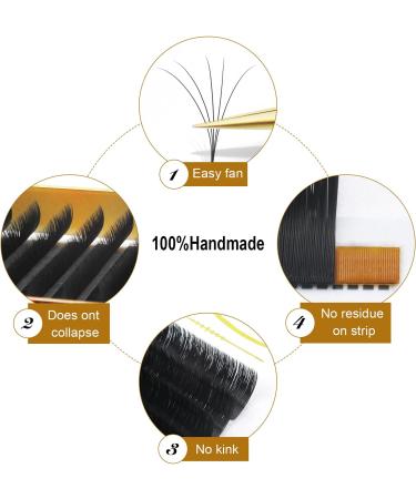 QUEWEL Easy Fan 2D-20D Russian Volume Lashes 0.05C Curl 11mm - Self Fanning Eyelash Extensions - Buy Online on SooperMarket.com
