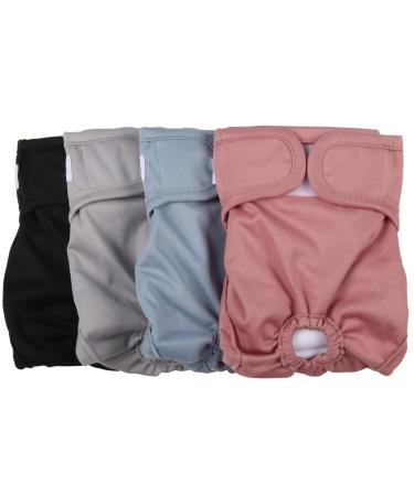JoyDaog Female Dog Diapers for Large Dogs Reusable Size XXL 4 Pack XX-Large (Pack of 4) 4 Classic Colors
