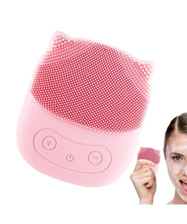 DASHIELL Face Scrubber Penguin Shape Vibrating Face Scrub Brush - Waterproof Skin Care Face Brushes Electric Face Brush for Women and Men Pink