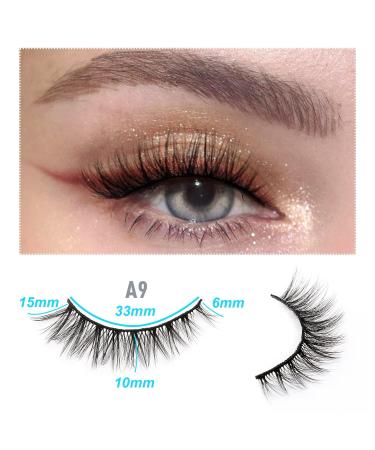 10 Styles Variety Pack Faux Mink Lashes 12mm-14mm - 10 Pairs Natural Look False Eyelashes - Handmade, Reusable, 3D Wispies for Small Faces - EMEDA - Buy Online on SooperMarket.com