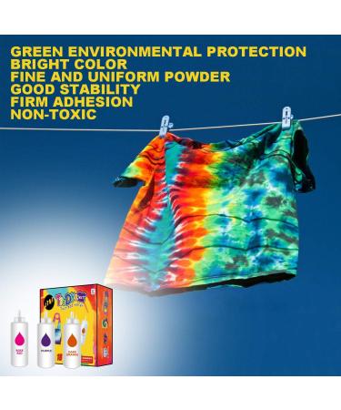 Tie-Dye Kit: 3 Color Fabric Paint Set for DIY Arts & Clothes - Permanent Multi-Color Dyes - Buy Online on SooperMarket.com