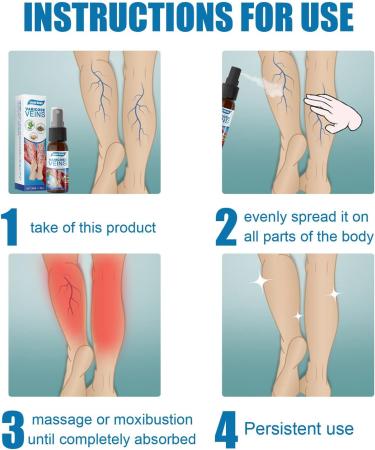 2pcs Veinhealing Varicose Veins Treatment Spray Veinhealing Varicose Veins Spray Vein Healing Varicose Veins Treatment Spray for Legs Varicose Veins Miracle Spray (30ml) - Buy Online on SooperMarket.com