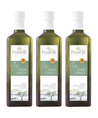 Primoli cold -pressed olive oil D.O.P.Garda from Lake Garda in northern Italy medium fruity ideal to shellfish freshwater fish and light meat 3x500 ml D.O.P.Garda 500 ml (3 pack)