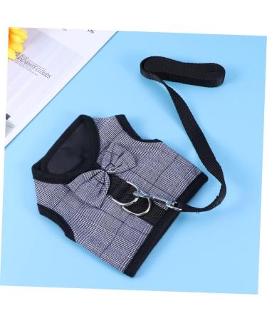 Minkissy 3pcs Bunny Vest Dress - Guinea Pig Harness & Leash Set | Small Pet Clothing for Rabbit Hedgehog & Chinchilla - Gray Size 2x3Pcs - Buy Online on SooperMarket.com