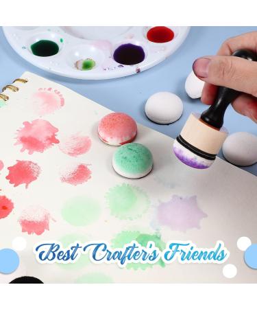 21-Pack Mini Round Ink Blending Tool Set with 20 Replacement Refill Sponges - Art Supplies for Distressing and Blending - Buy Online on SooperMarket.com