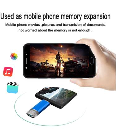 64GB USB C Flash Drive Alihelan 2 in 1 OTG Dual Type C Thumb Drive | USB 3.0 Pen Drive Memory Stick - Blue 64GB - Buy Online on SooperMarket.com