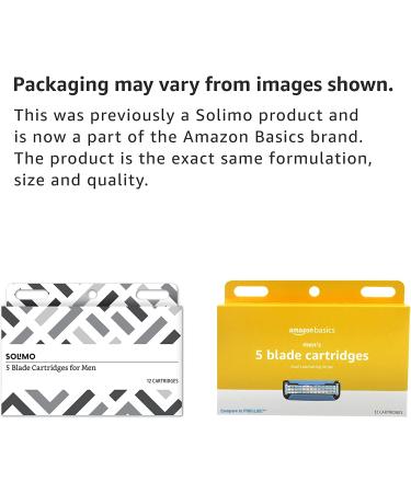 Amazon Basics 5-Blade Razor Refills for Men - 12 Cartridges with Dual Lubrication and Precision Trimmer - Buy Online on SooperMarket.com