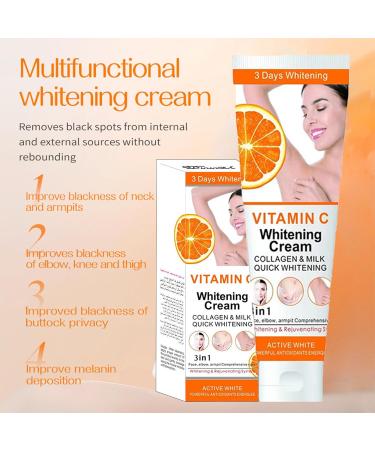Vitamin C Armpit Whitening Cream Underarm Whitening Products For Body Whitening Skin Whitening Cream Skin Lightening Cream Melanin Removal For Underarms Armpit Knees Legs And Inner Thigh - Buy Online on SooperMarket.com