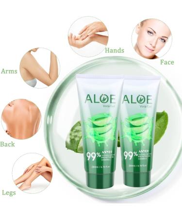 200 ML Organic Aloe Vera Gel | Hydrating Face & Body Moisturizer | For Dry Skin, Sunburn & Acne Relief - Buy Online on SooperMarket.com