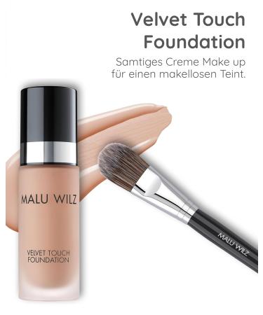 Malu Wilz Velvet Touch Foundation - Vanilla Ice Cream 30ml | Flawless Skin Conceals Dark Circles & Wrinkles | Skincare Makeup | International Shipping - Buy Online on SooperMarket.com