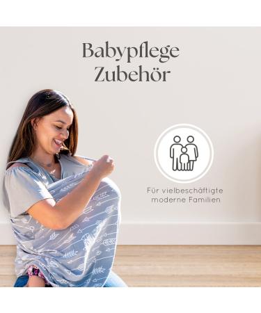 Buy Dodo Babies Silent Scarf for Breastfeeding Multi-Purpose Car Seat Cover Ultra-Soft & Breathable Design with Pacifier Clamps Gray - Buy Online on SooperMarket.com