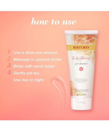 Burt's Bees Truly Glowing Refreshing Gel Facial Cleanser Daily Face Wash with Hyaluronic Acid 99.9% Natural Origin Developed with Dermatologists 170g Gel Cleanser With Hyaluronic Acid - Buy Online on SooperMarket.com