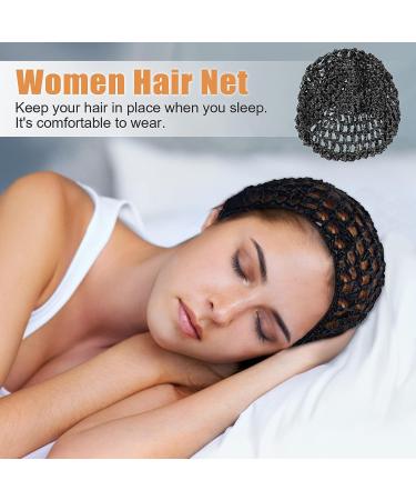 4Pcs Crochet Hair Nets for Sleeping - Soft Rayon Knit Snood Hat Mesh Hair Net - Hair Accessories 5.6in*5.6in - Buy Online on SooperMarket.com