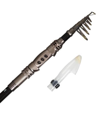 Wakeman Portable Fiberglass Fishing Rod with Size 20 Spinning Reel - Ideal Fishing Gear for Ponds, Lakes, and Rivers in Black - Buy Online on SooperMarket.com