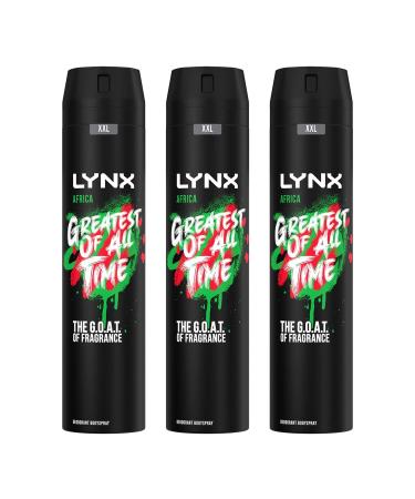 Lynx Africa XXL Limited Edition Deodorant and Body Spray 48 Hour High Definition Fragrance Pack of 3 x 250ml 250 ml (Pack of 3)
