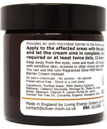 argentum plus - Silver-MSM Mollu-Skin Barrier Cream with Lemon Myrtle 60ml - Buy Online on SooperMarket.com
