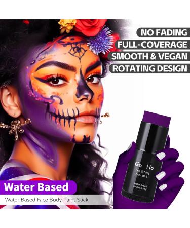 Go Ho Purple Face Paint Stick 1.06 Oz - Washable Non-Toxic Body Paint for Adults & Kids - Full-Coverage Makeup for Theater, Halloween, SFX & Cosplay - Buy Online on SooperMarket.com