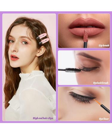 BS-MALL Disposable Makeup Tools Set: Mascara Lip & Eyeliner Brushes Hair Clips & Powder Puffs - International Shipping Available - Buy Online on SooperMarket.com