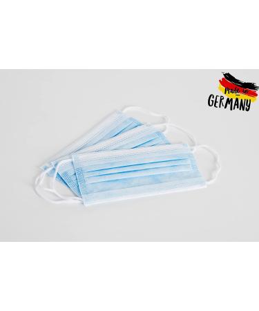 Professionalmed Type IIR OP Mask & Medical Mouth-Nose Protection - Oeko-Tex & Dermatest Certified - Made in Germany - Blue/White - International Shipping Available - Buy Online on SooperMarket.com