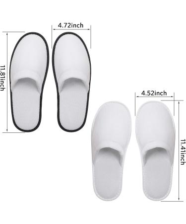Yeios Hotel Spa Slippers - Closed Toe Home Guest Slippers (20 Pairs) - White - Men and Women - Buy Online on SooperMarket.com