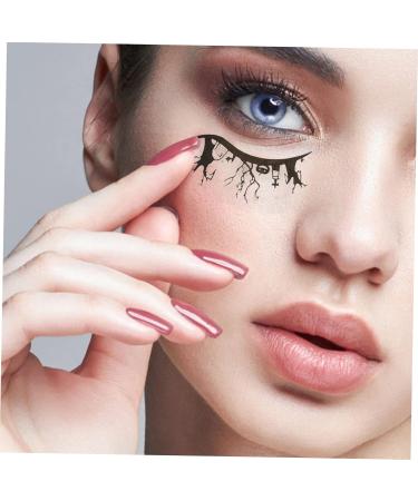 FOYTOKI 8 Pairs Halloween Eyeliner Stickers Hollow-out Eyeshadow Stickers Eye Line Strip Black Pvc - Buy Online on SooperMarket.com