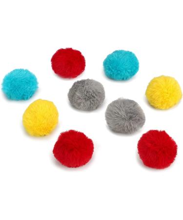 Chiwava 24PCS Catnip Furry Cat Toys Ball Soft Pom Pom Balls - Kitten Chase Quiet Play - Assorted Color - Buy Online on SooperMarket.com
