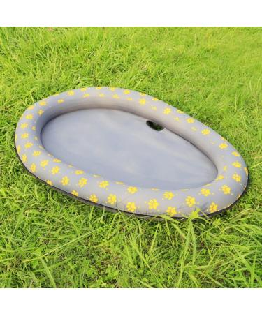 Pet Float Raft Puppies Swimming Floating Raft Pet Dog Cat Pool Float Inflatable Bed Beach Toy for Dogs Ring Raft Float for Pet Gray - Buy Online on SooperMarket.com