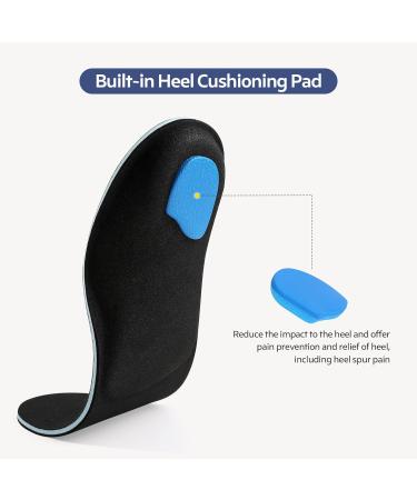 3ANGNI Orthotic Arch Support Insoles for Plantar Fasciitis and Flat Feet - Men and Women Orthopedic Shoe Inserts for Metatarsalgia and Overpronation - UK-8-270MM 107a-black - Buy Online on SooperMarket.com