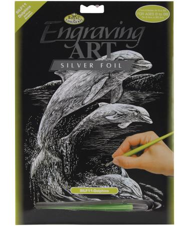 Royal & Langnickel Bulk Buy Royal Brush Silver Foil Engraving Art Kit 8 inch x 10 inch Dolphins SILF-11 (3-Pack)