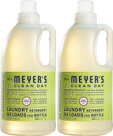 Mrs. Meyer's Clean Day Laundry Detergent 2X Lemon Verbena 64 fl oz - Eco-Friendly Biodegradable Perfect for International Shipping - Buy Online on SooperMarket.com